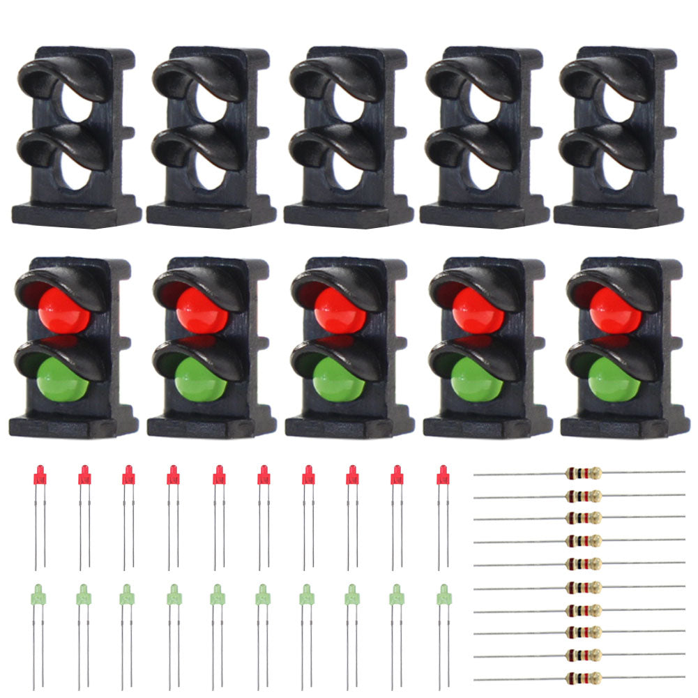 JTD14 10 sets N Z Scale Target Face Railway Dwarf Signal 2 Aspects LED