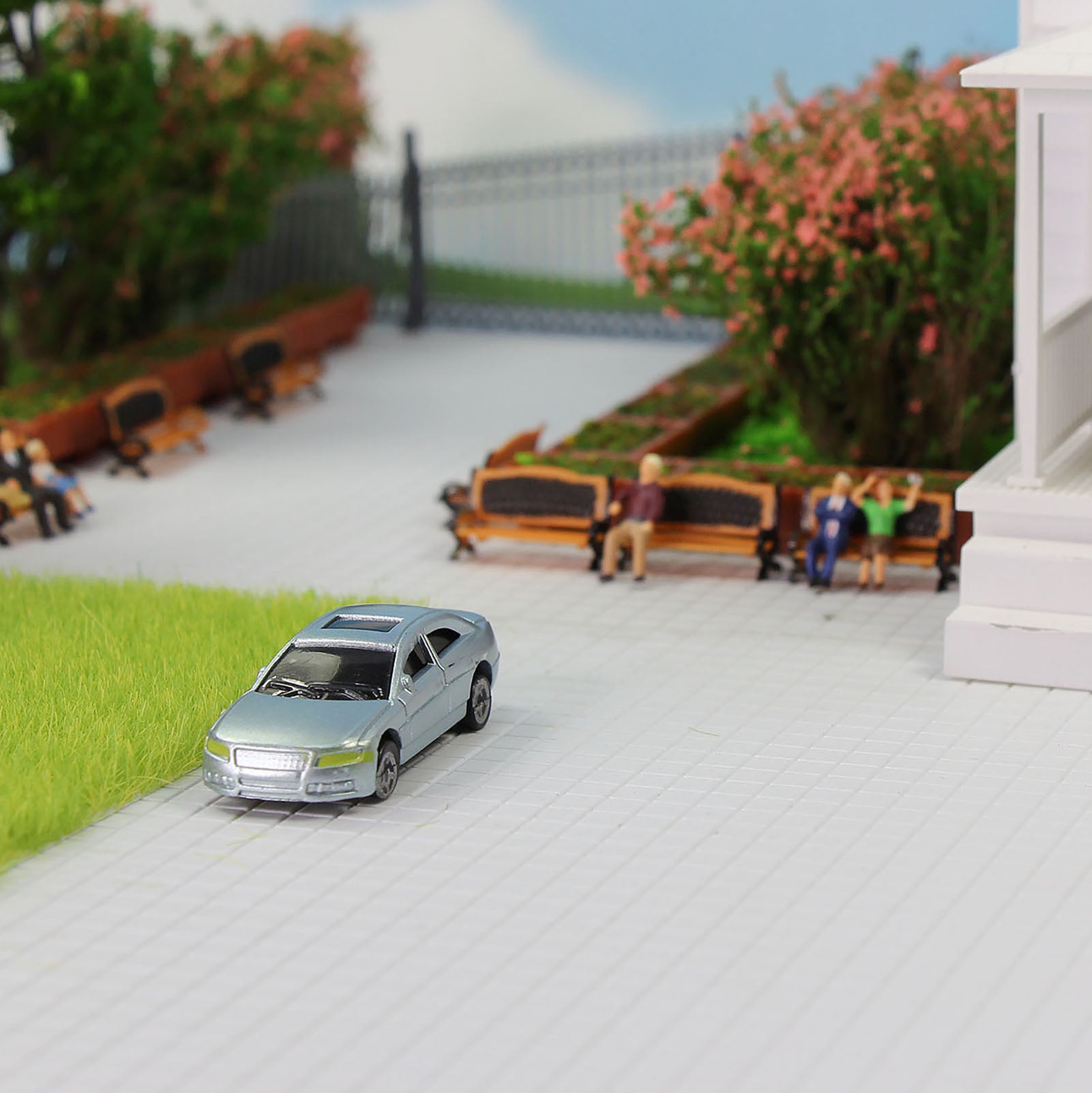 C100 50pcs HO Scale 1:87 Model Cars Building Scenery