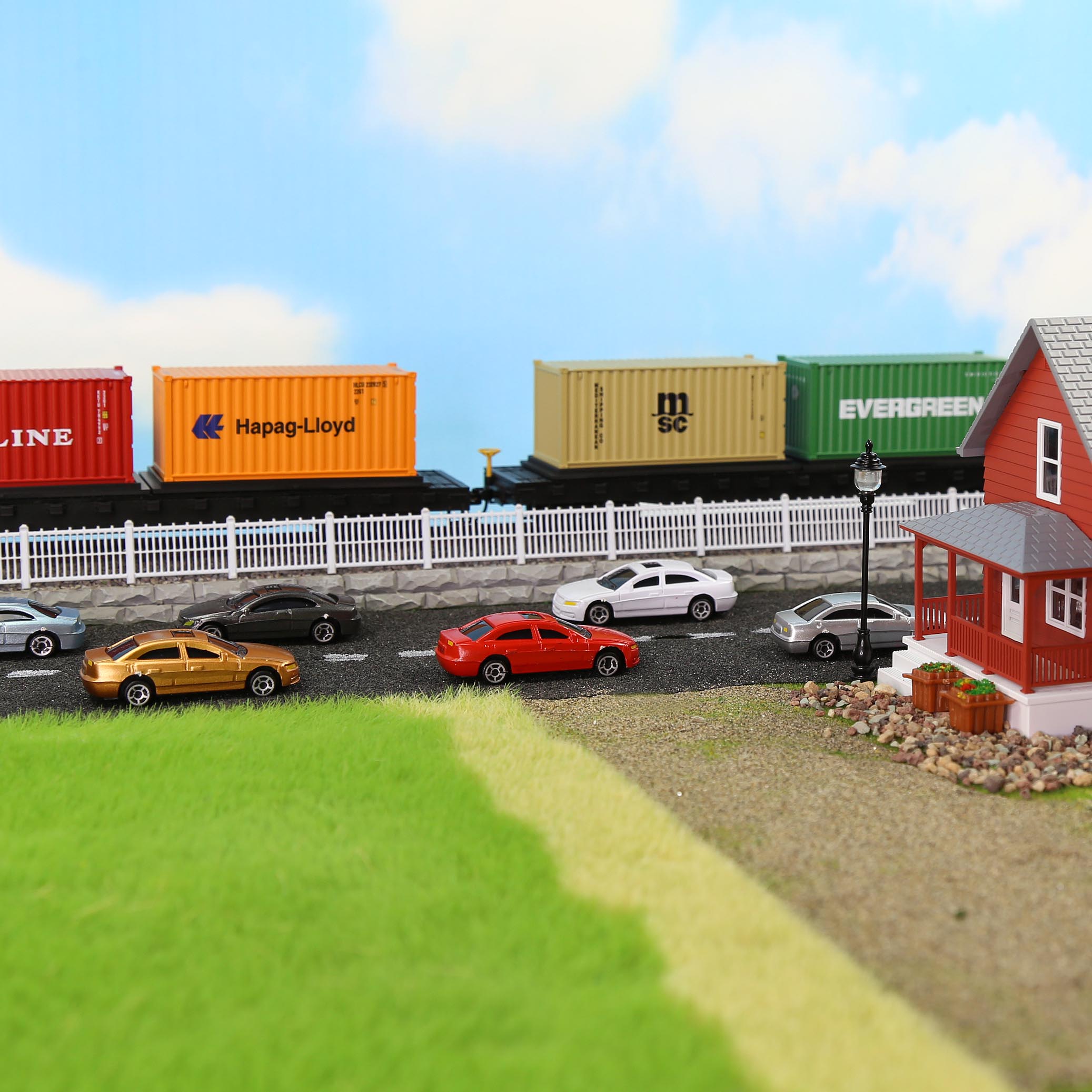 C100 50pcs HO Scale 1:87 Model Cars Building Scenery