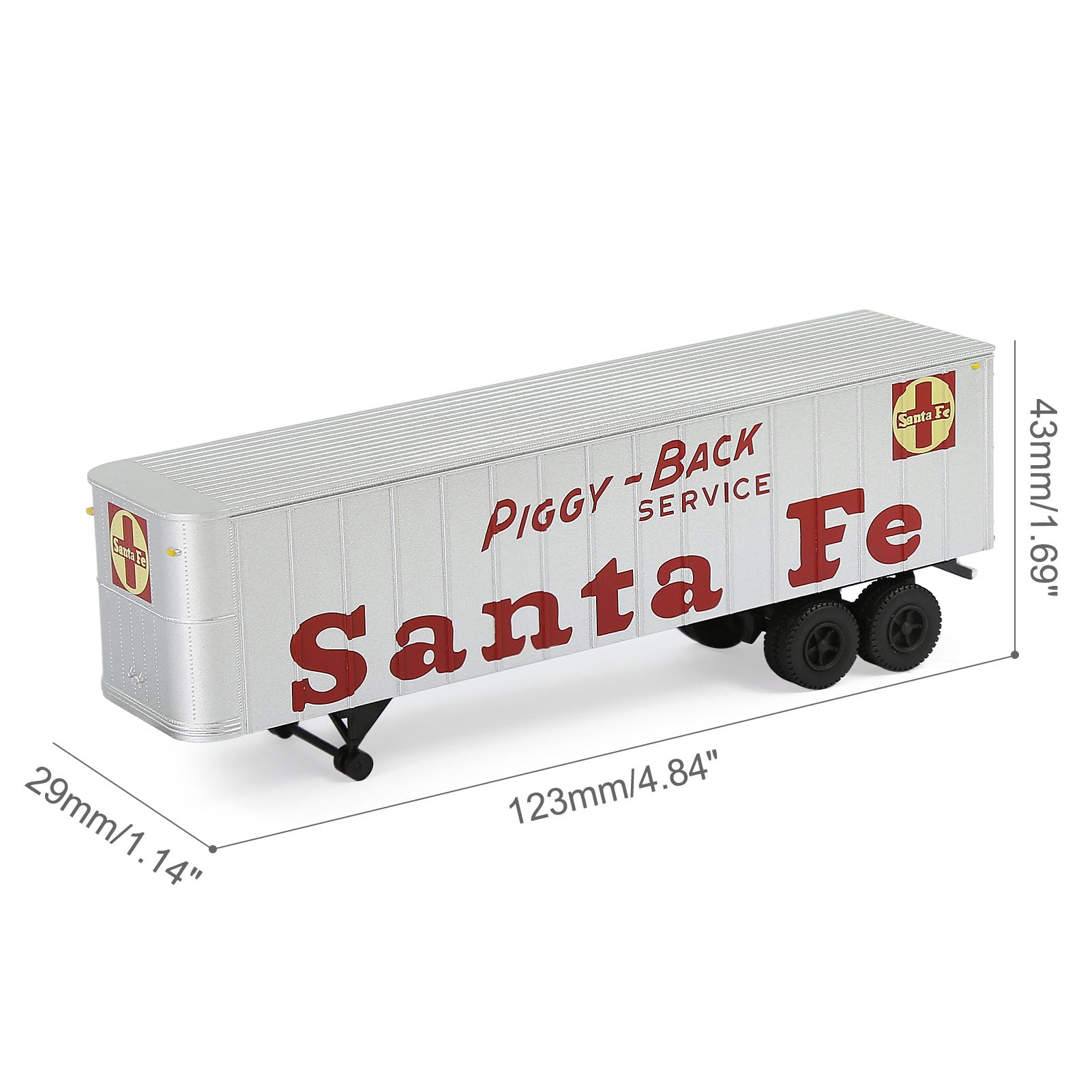 C8766 1 Piece HO Scale 1:87 Model Trailer for Railway Tractor