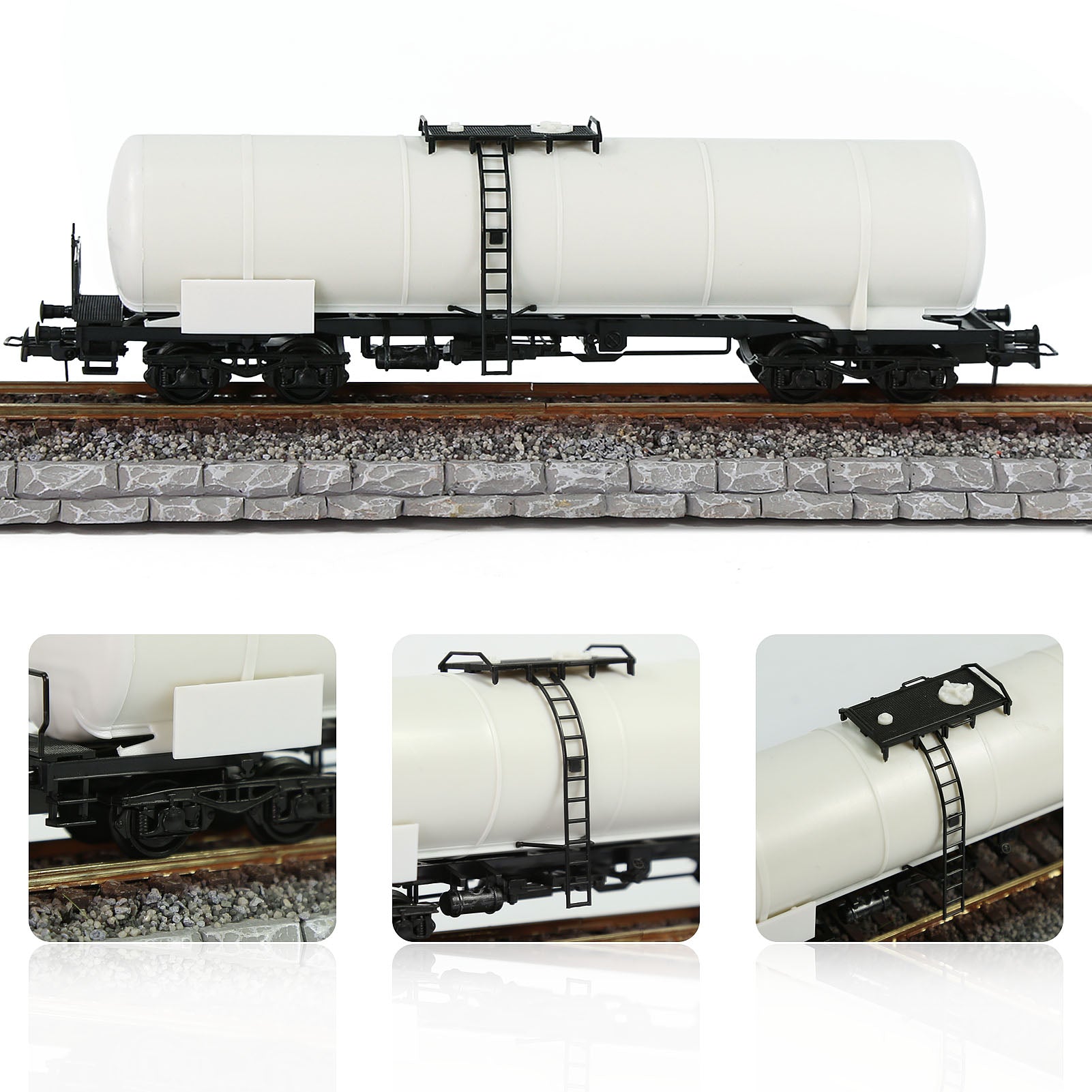 C8768JJ 1 Set HO Scale 1:87 Tank Wagon Uncolored Unassembled Undecorated Oil Tank