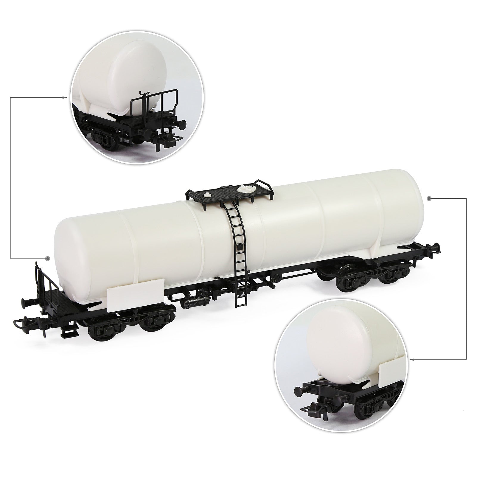 C8768JJ 1 Set HO Scale 1:87 Tank Wagon Uncolored Unassembled Undecorated Oil Tank