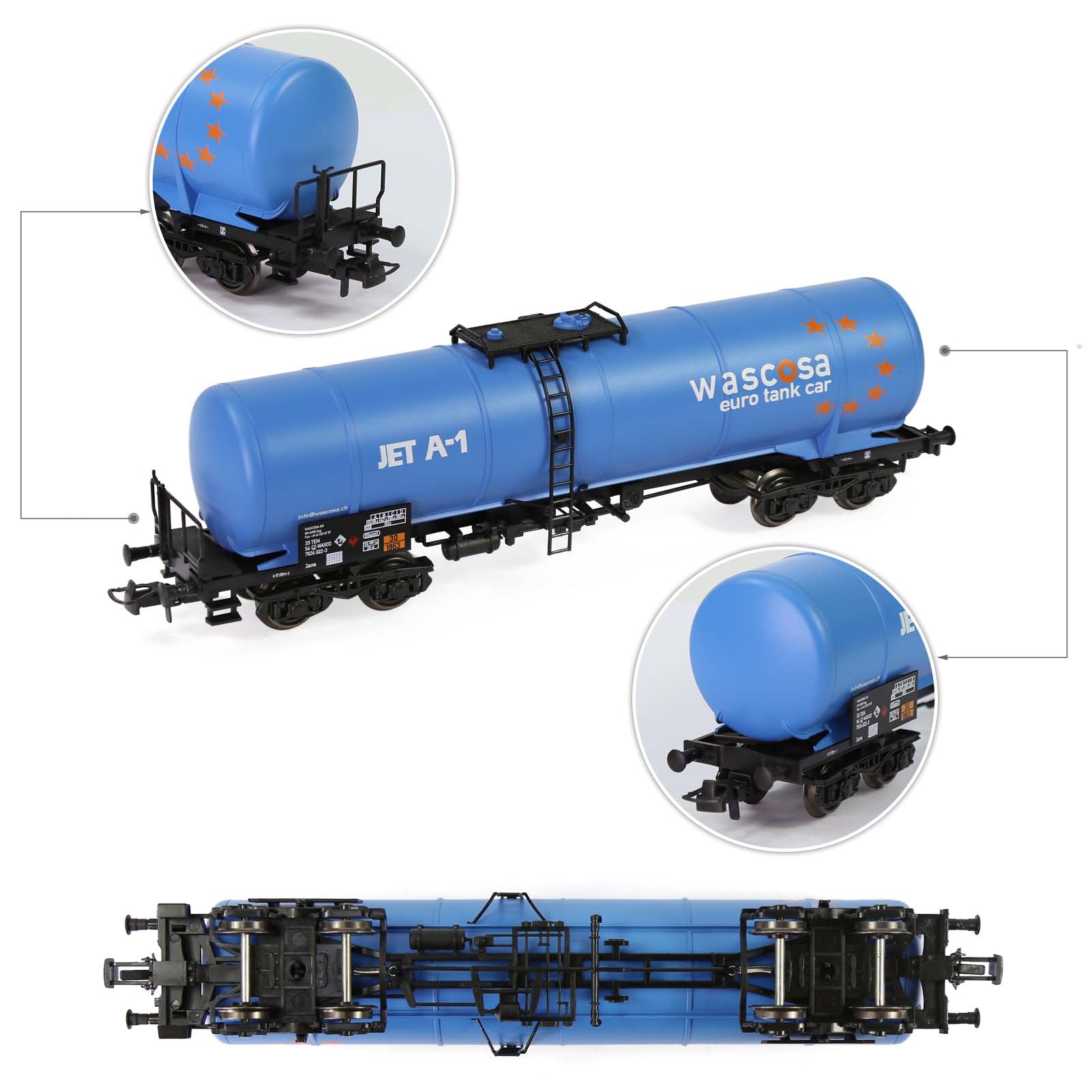 C8768 1 Piece HO Scale 1:87 Oil Tank Car Model  Train Tank Wagon