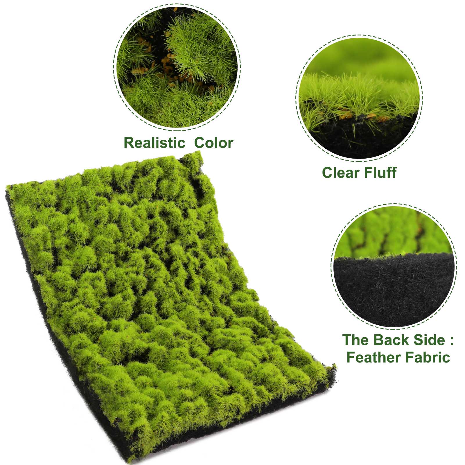 CPBGL 1pc 20cm*28cm Artificial DIY Moss Tufts Grass Mat Lawn