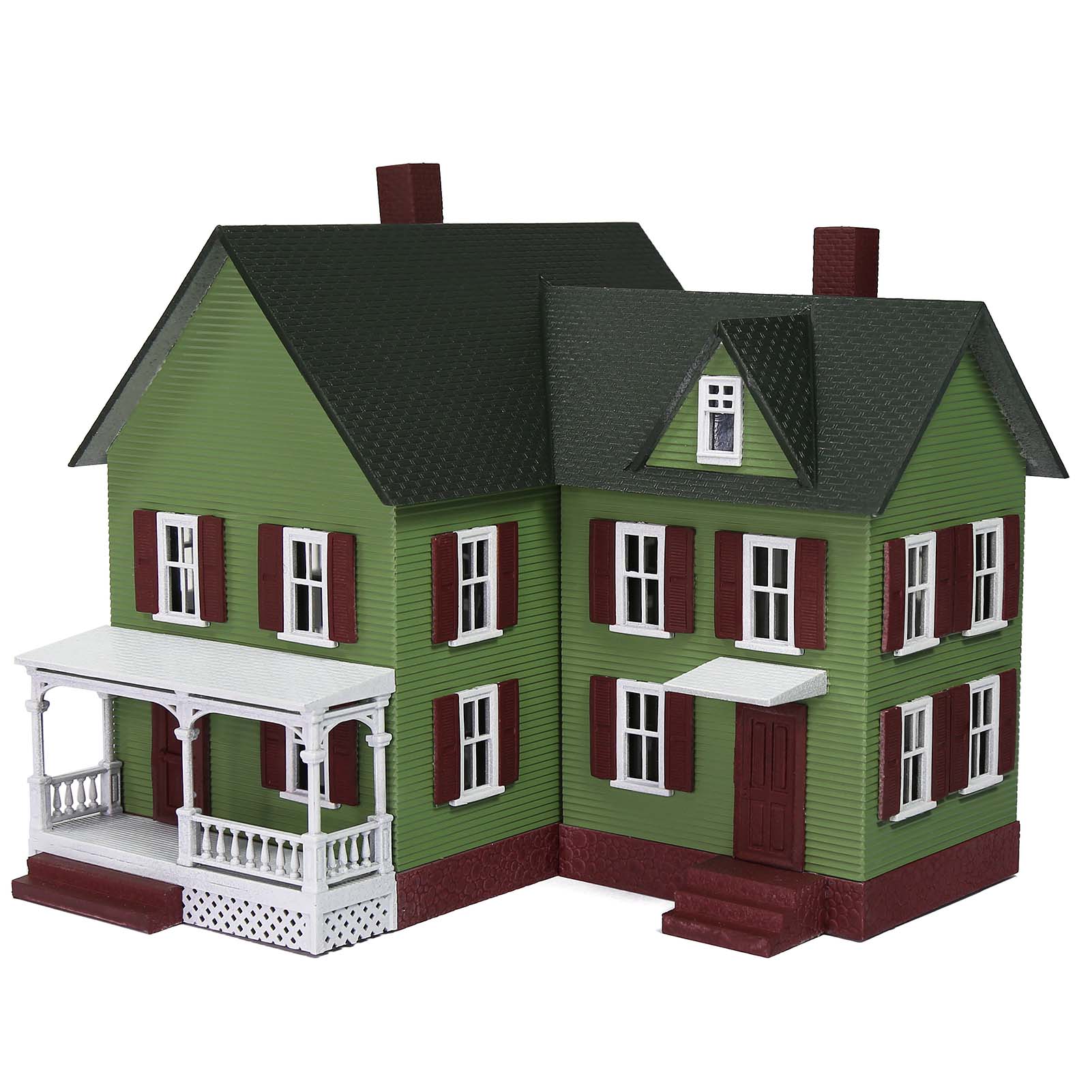 JZ8704 1 Piece HO Scale 1:87 Model Village House Assembled Painted Building