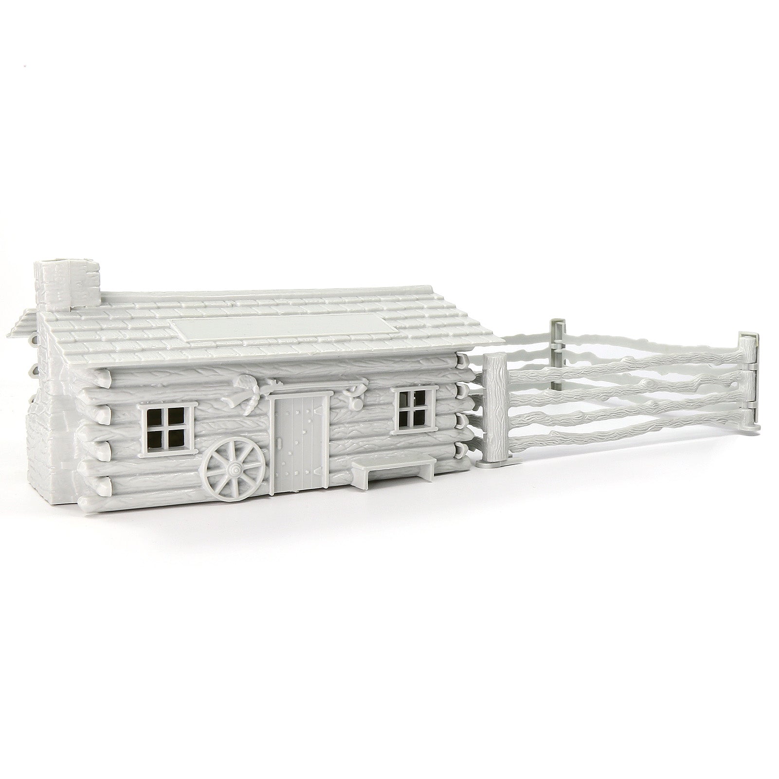 JZO02 O Scale 1: 50 Unpainted Model Barn Stable Fence Kit for Model Trains Layout