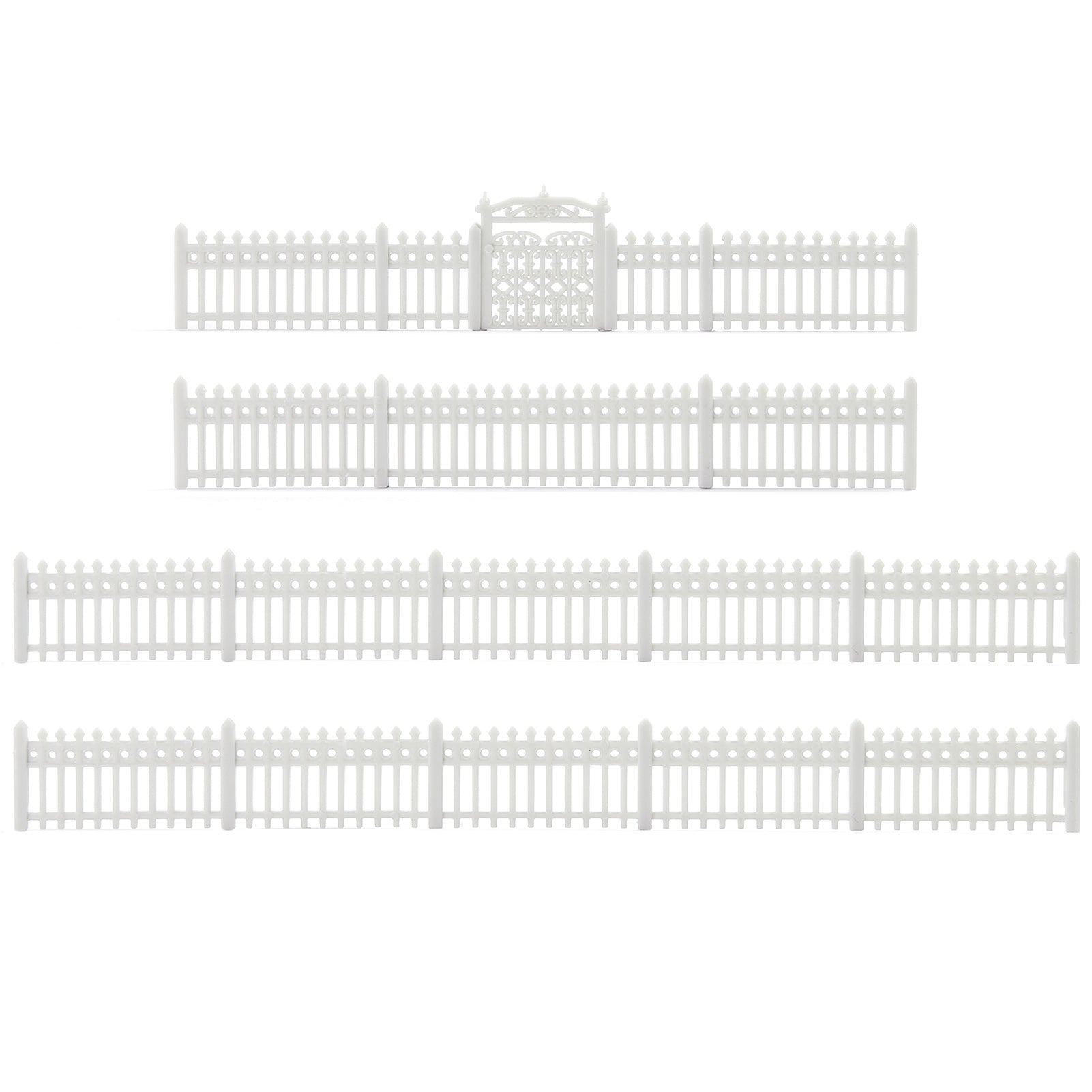 LGNAD7 N Scale 1:160 Model Fence with Gates Plastic Fencing with Door Kit