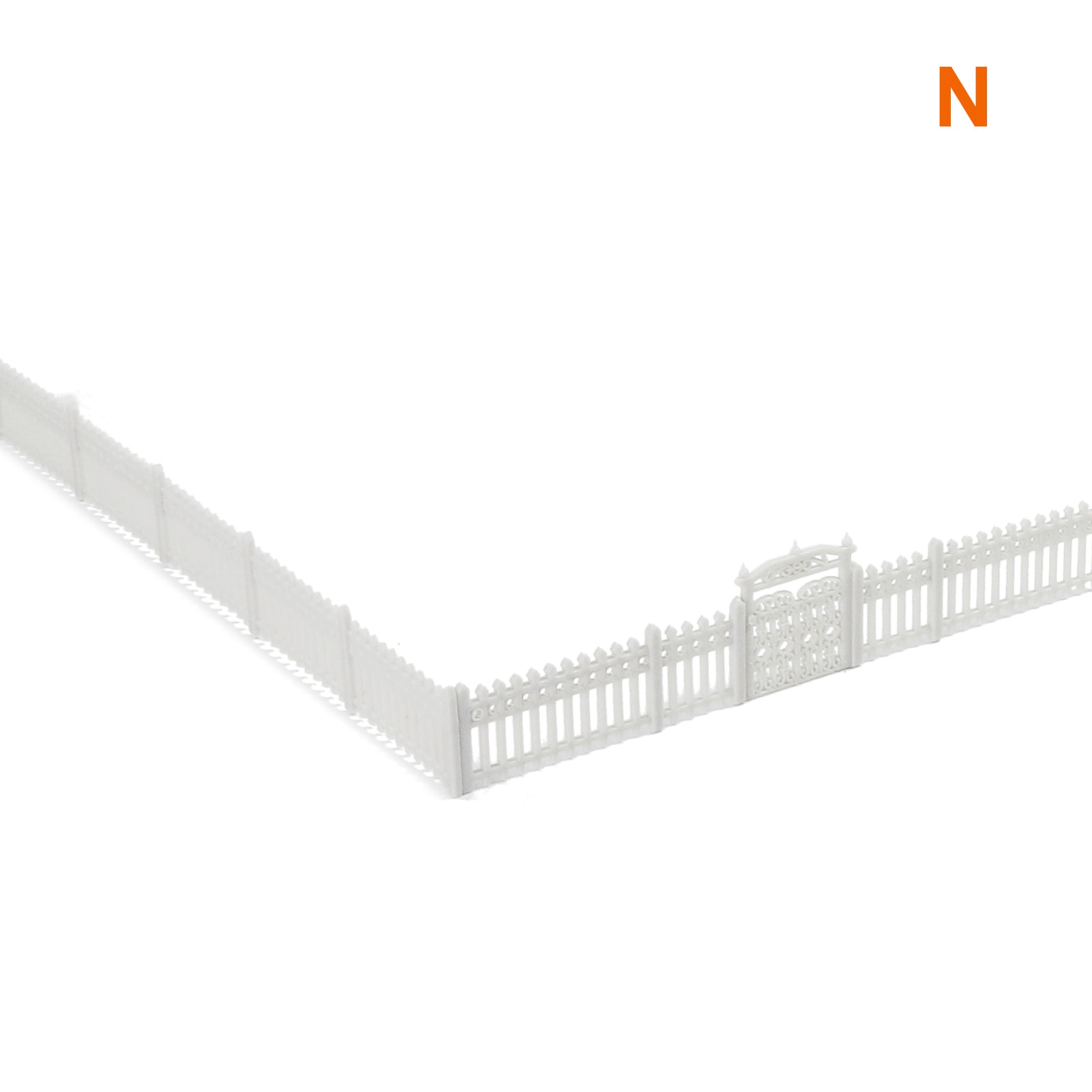 LGNAD7 N Scale 1:160 Model Fence with Gates Plastic Fencing with Door Kit