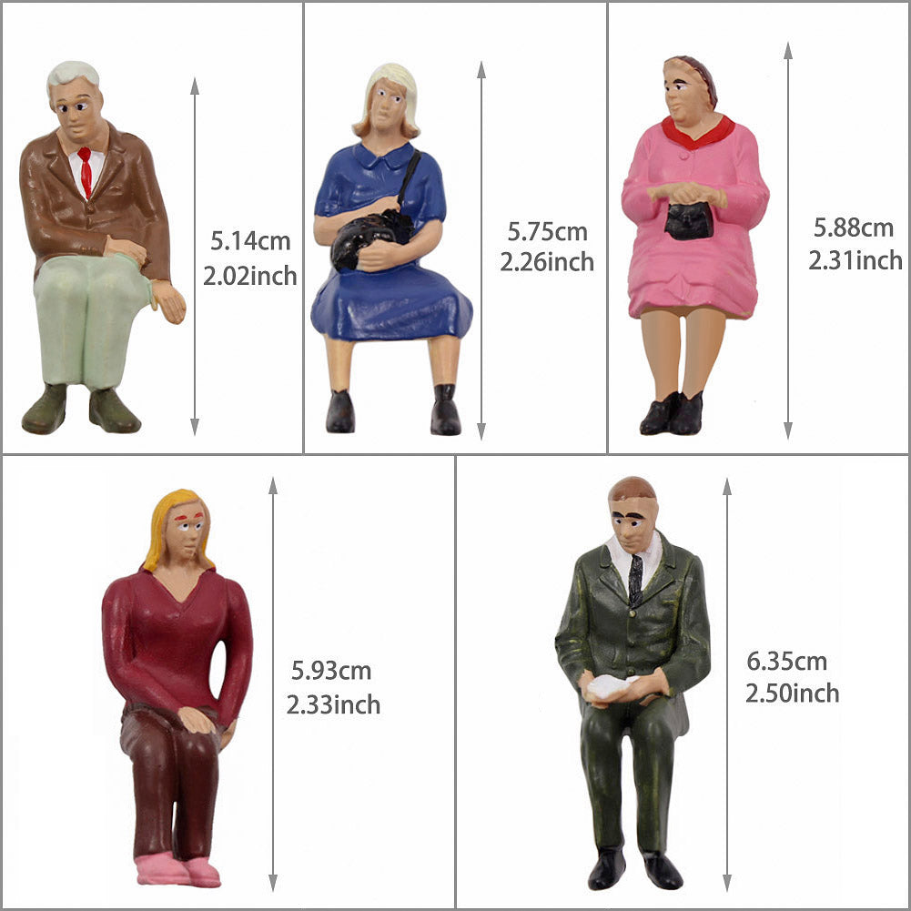 P2511 6pcs G scale 1:25 All Seated Painted Figures