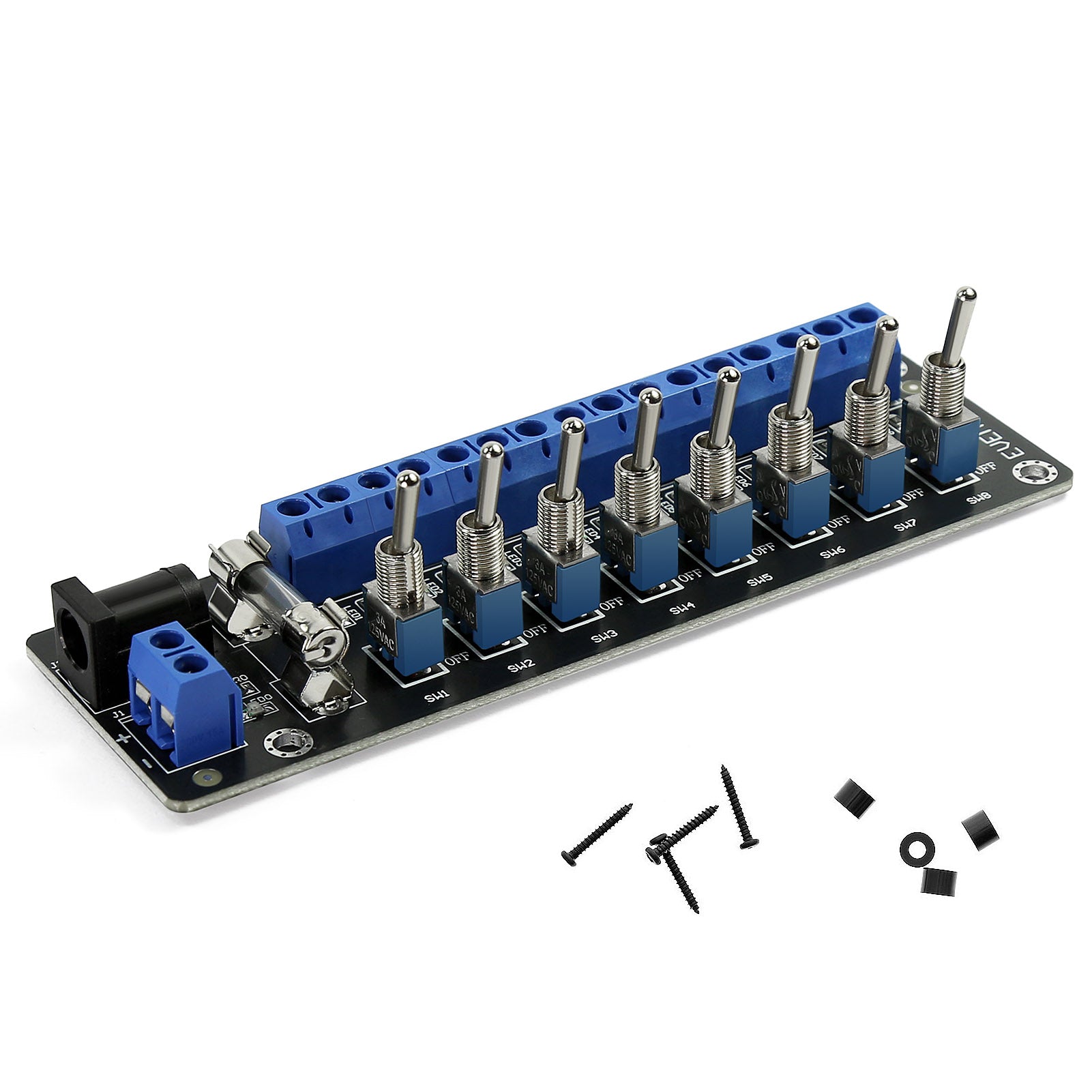 PCB019 1 Unit 3V-24V DC Individual Toggle Switch Power Distribution Module 8 Channel