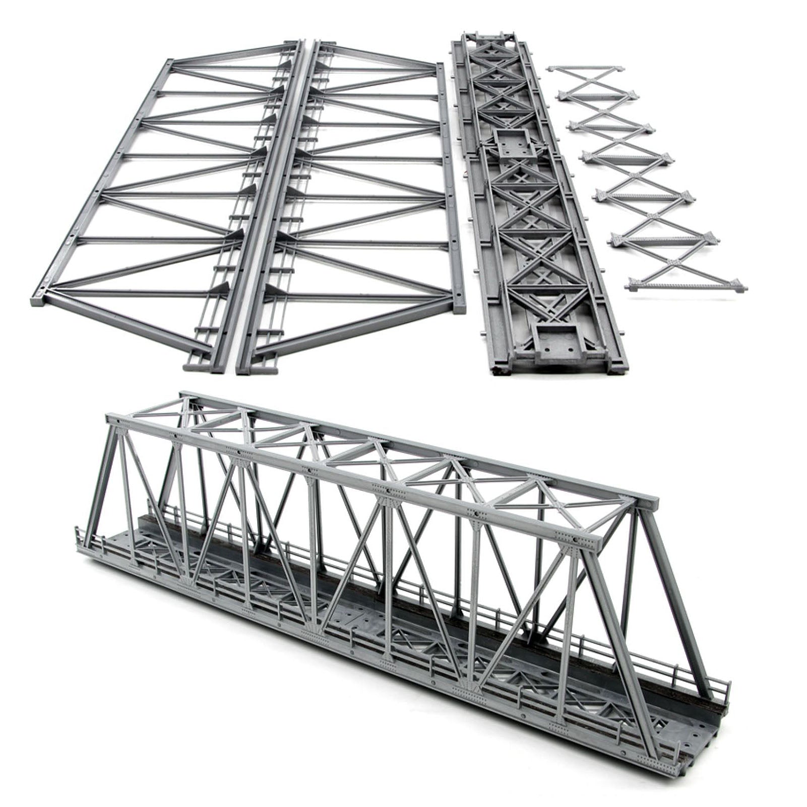 QL009 HO Scale 1:87 Model Truss Bridge Kit for Model Track Model Trains