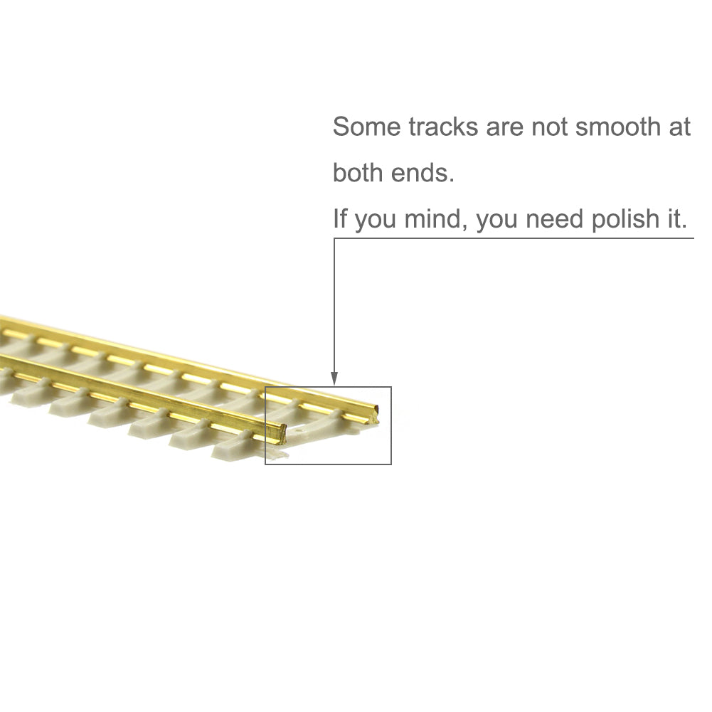 HP17HO 1pc/2pcs/5pcs HO Scale 1:87 Flexible Brass Track 50cm