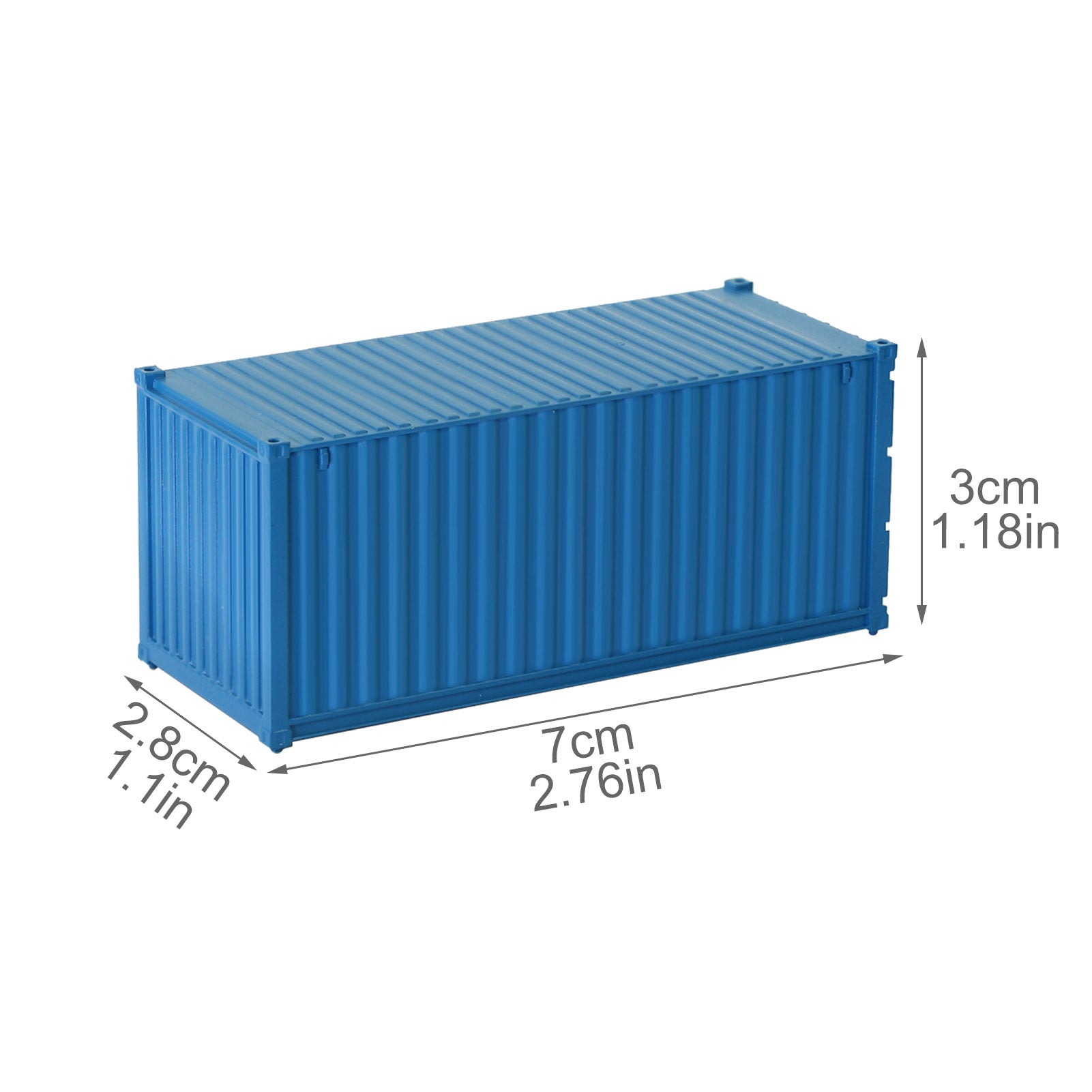 C8720 8pcs HO Scale 1:87 20ft Model Shipping Container