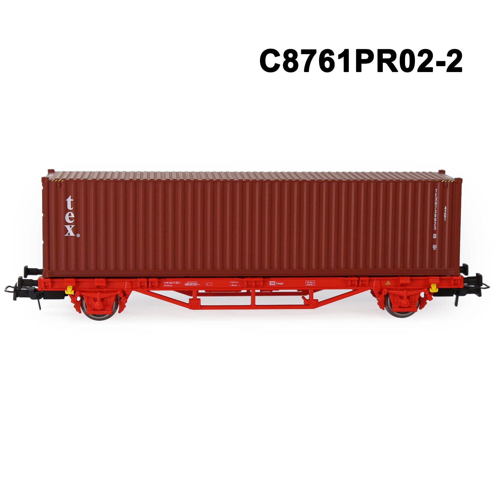 C8761M One set HO Scale 1:87 Model Flat Wagon with Containers