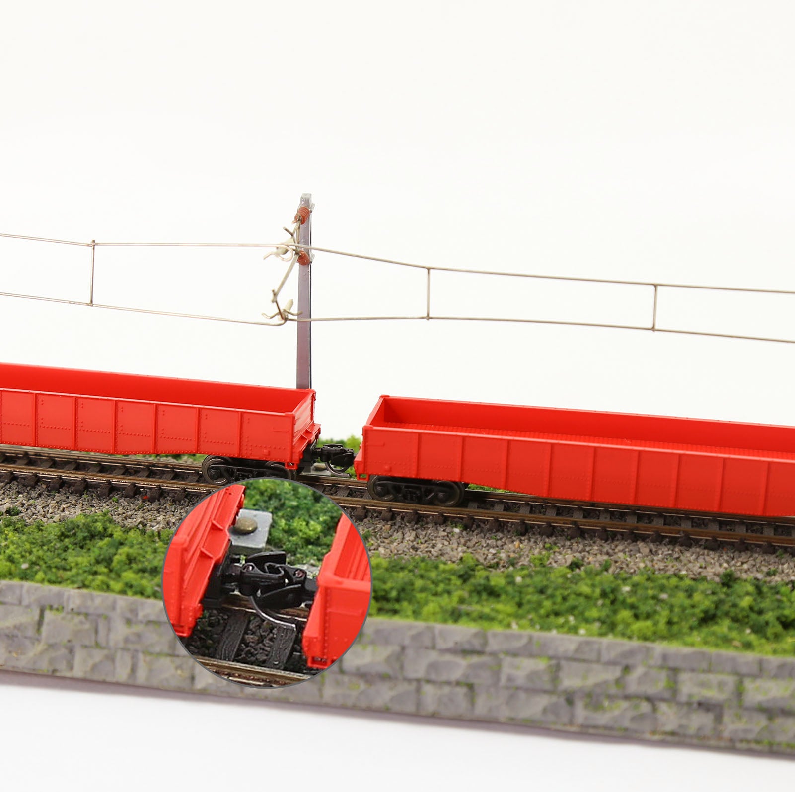 12pcs Model Train Bogie 1:160 N Scale 33 Plastic Wheels Model Railway  Accessories (N Scale)