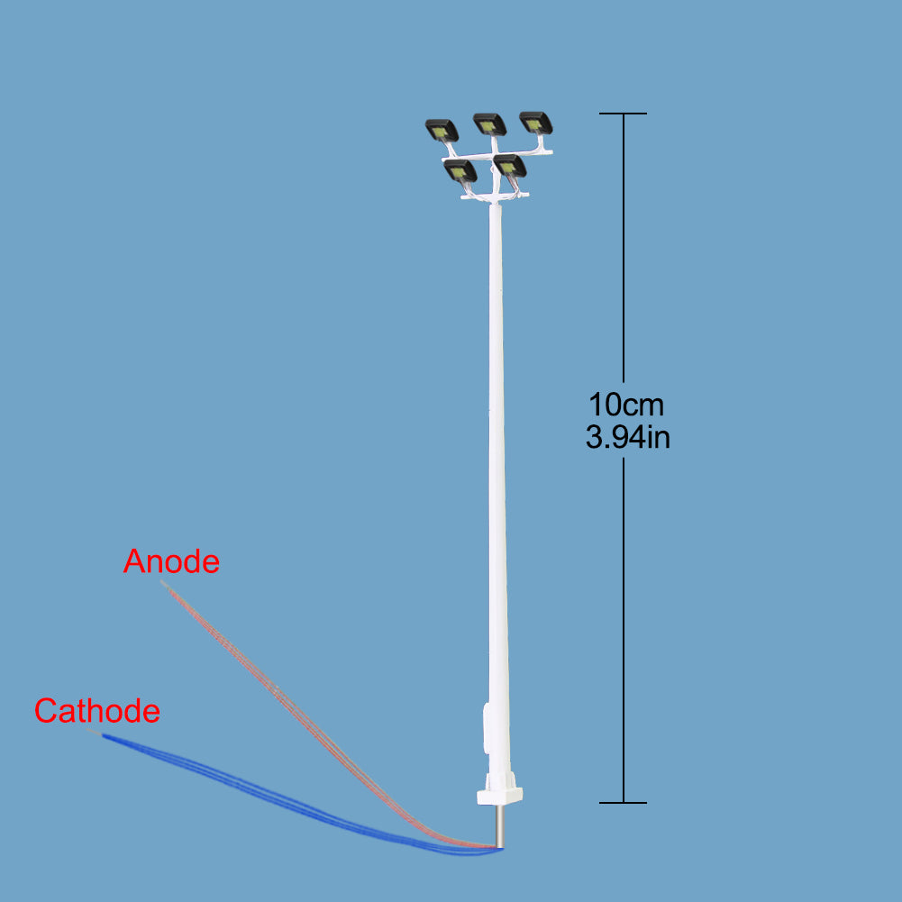 LSL14 2pcs HO N Scale Plaza Lamppost Playground Light