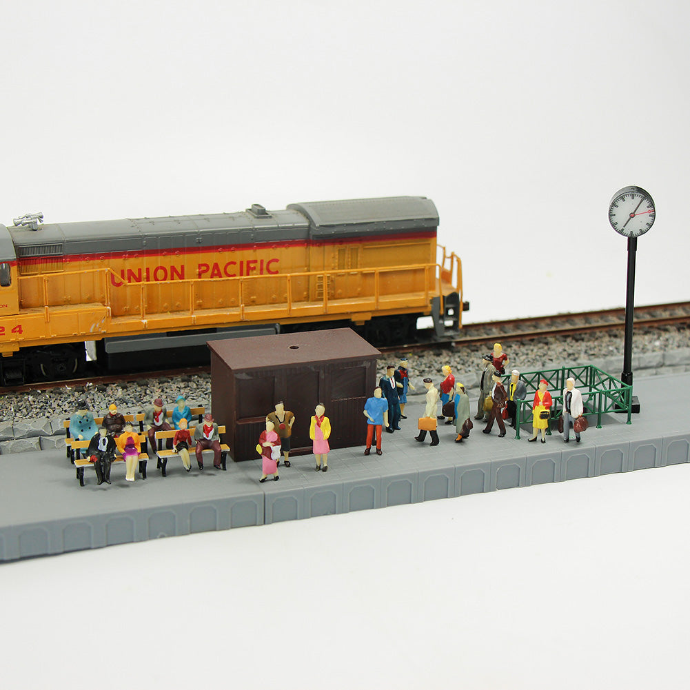 P150W 100pcs 1:150 Painted Figures N Scale Standing People Assorted Poses  Model Trains